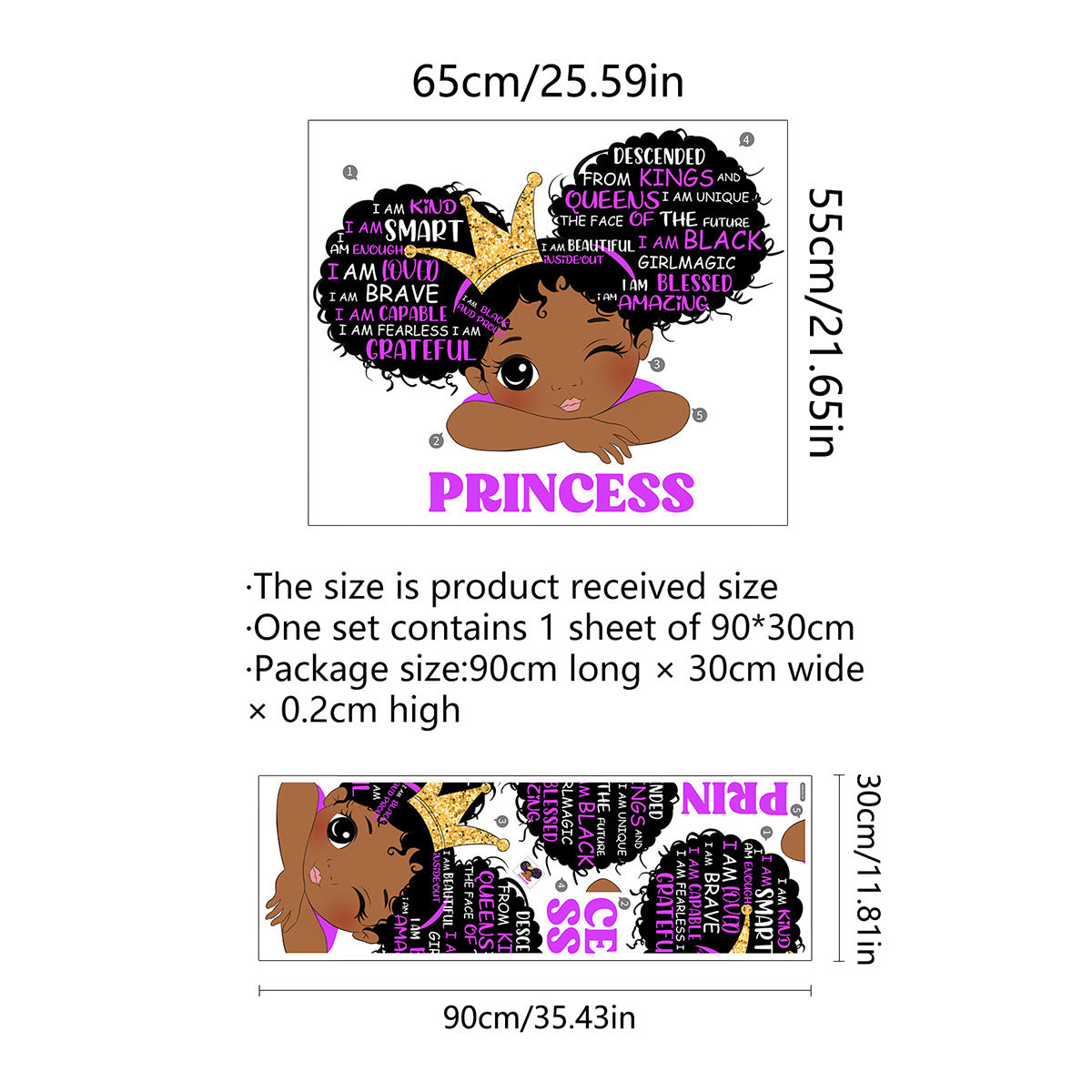 English Girl Inspirational Creative Decorative Wall Stickers