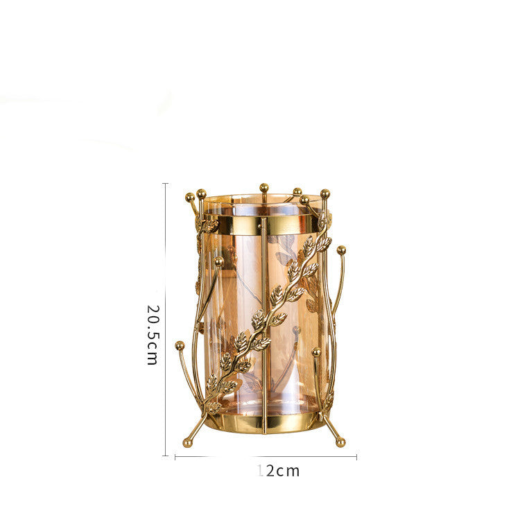 Metal Plating Vase Ornaments Window Sill Dried Flower Flower Arrangement