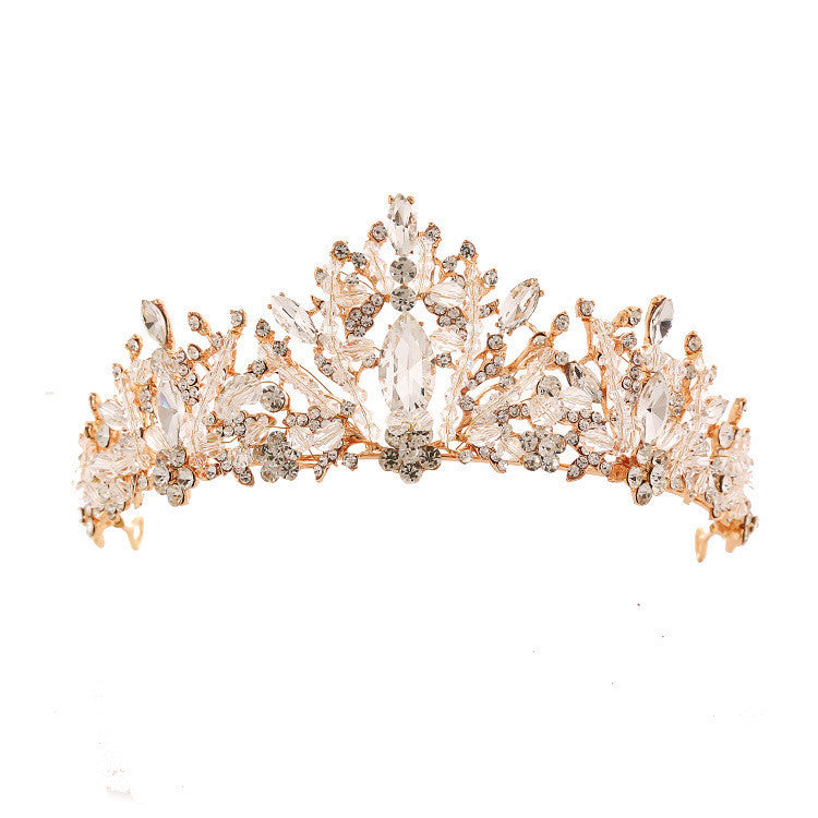 Bridal Crown Alloy Hand-beaded Upscale Tiara