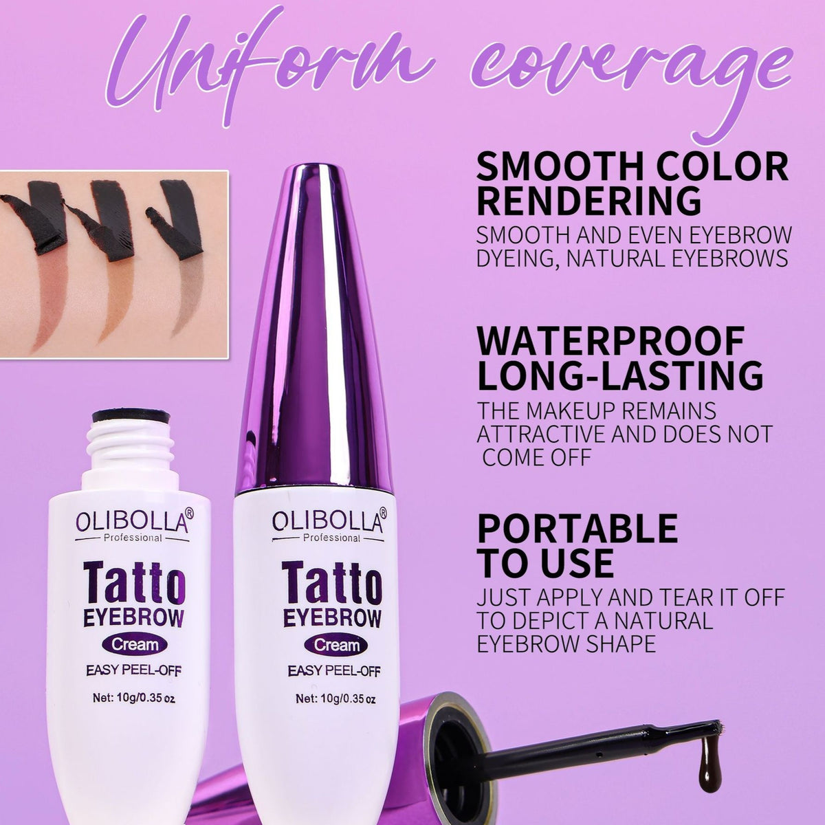 Durable Waterproof Colorfast Semi-Permanent Brow Cream