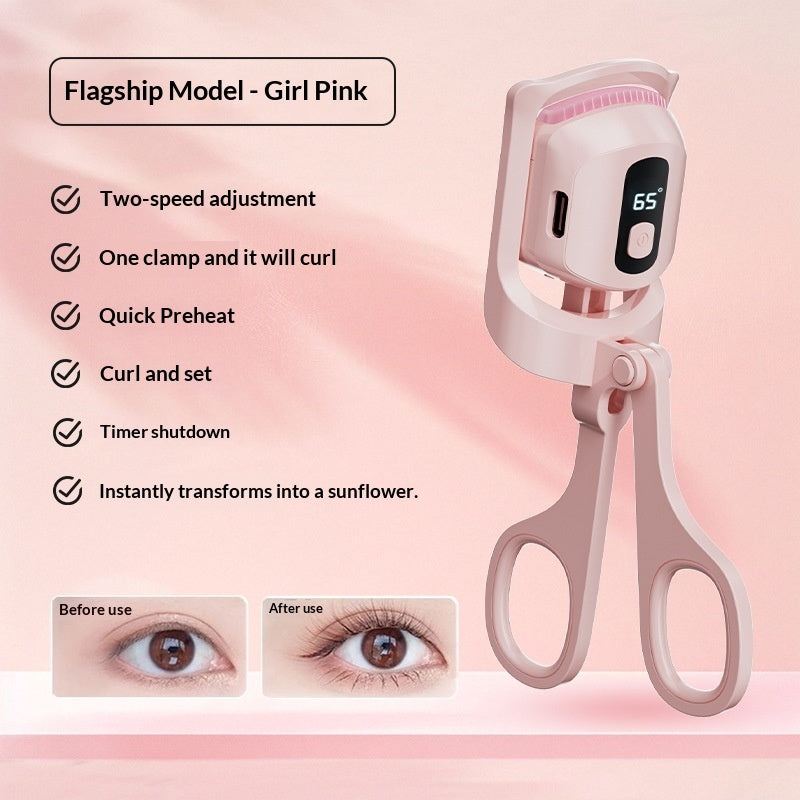 Electric Heated Eyelash Curler Portable Styling