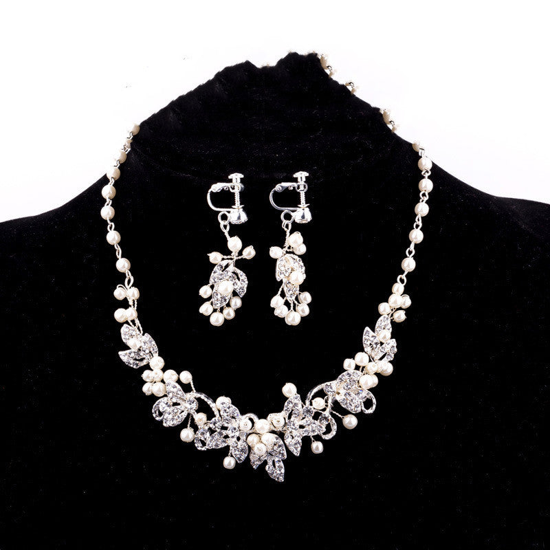 Pearl Bridal Tiara Trio Design