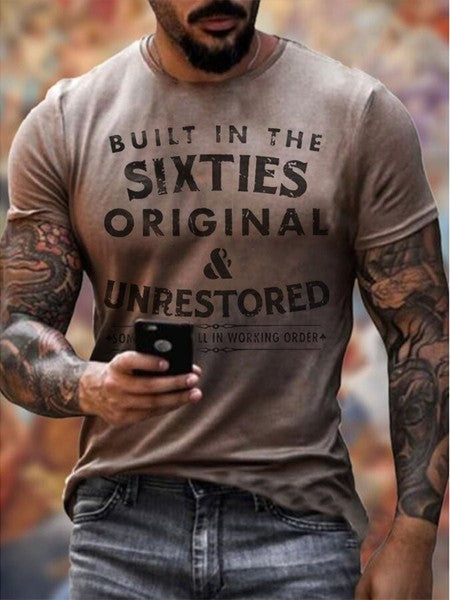 New Fashion Casual Digital Printed Round Neck Short-sleeved T-Shirt Men's Wholesale