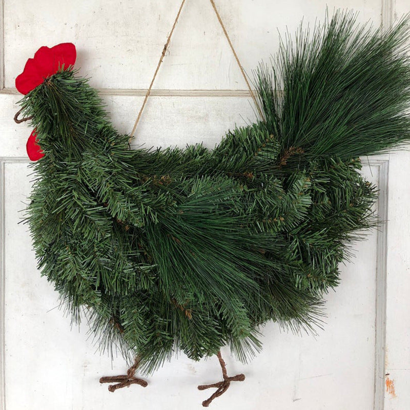 New Fashion Wreath Festive Decoration Chicken