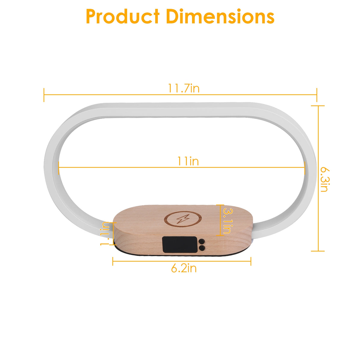 1 Set Bedside Table Lamp Touch Control Lamp With Clock Wireless Charging LED Desk Lamp Dimmable Nightstand Reading Lamp