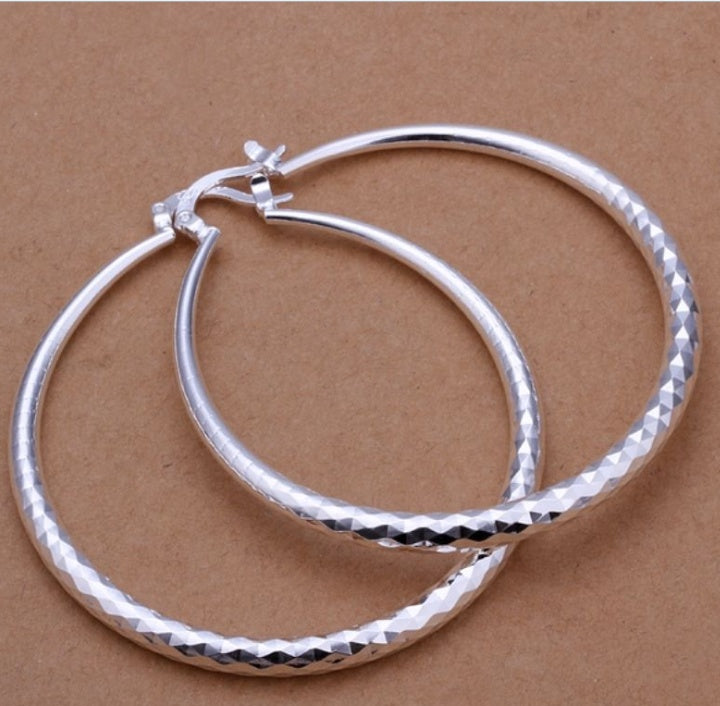 925 Silver Exaggerated Large Hoop Earrings Hoop Earrings