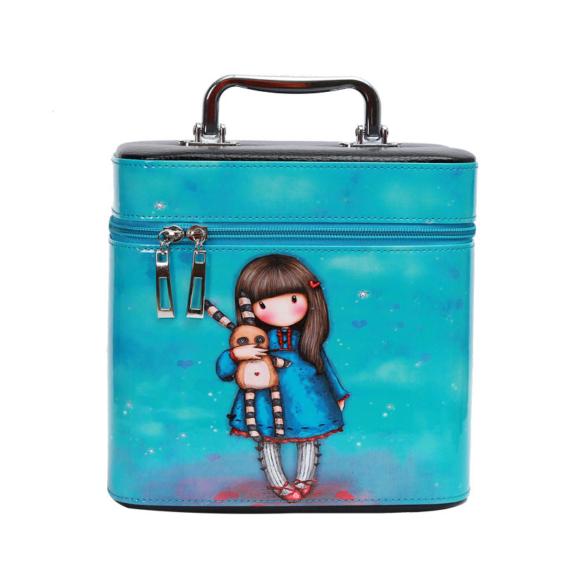 Large Capacity Girl Heart Cosmetic Bag Portable Travel