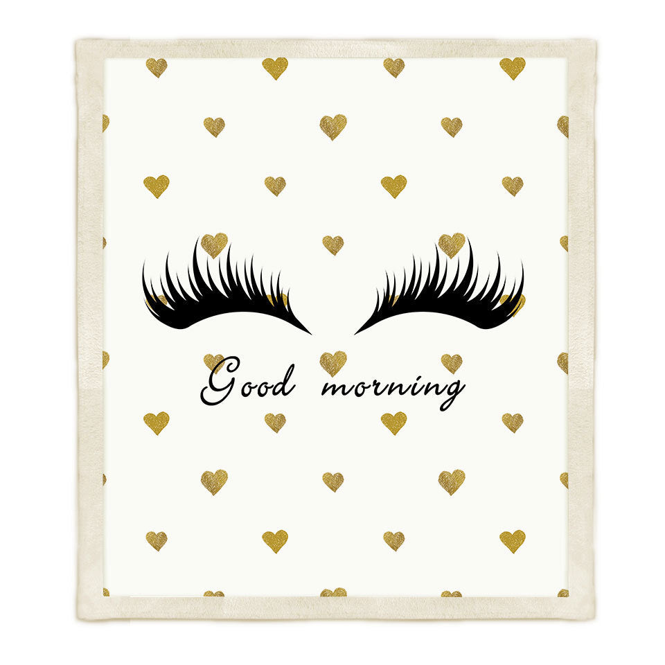 Thickened Double-Layer Eye Digital Printed Airable Cover Square Blanket