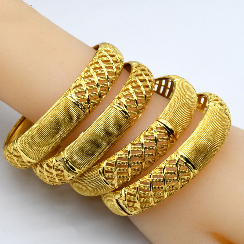 24K Gold Plated India Middle East Women's Sand Gold Bracelet