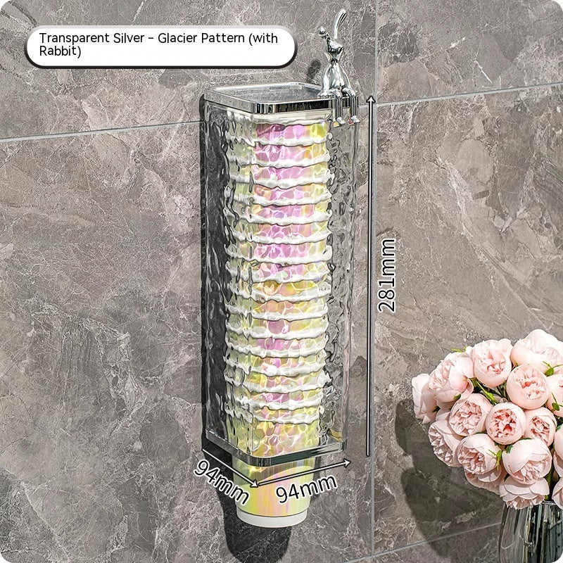 Disposable Cup Cup Puller Wall-Mounted Punch-Free Household Light Luxury Good-Looking
