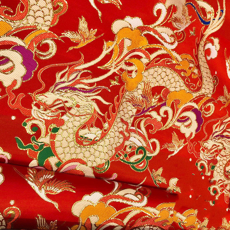 Dragon Brocade Gold Thread Dragon Fabric