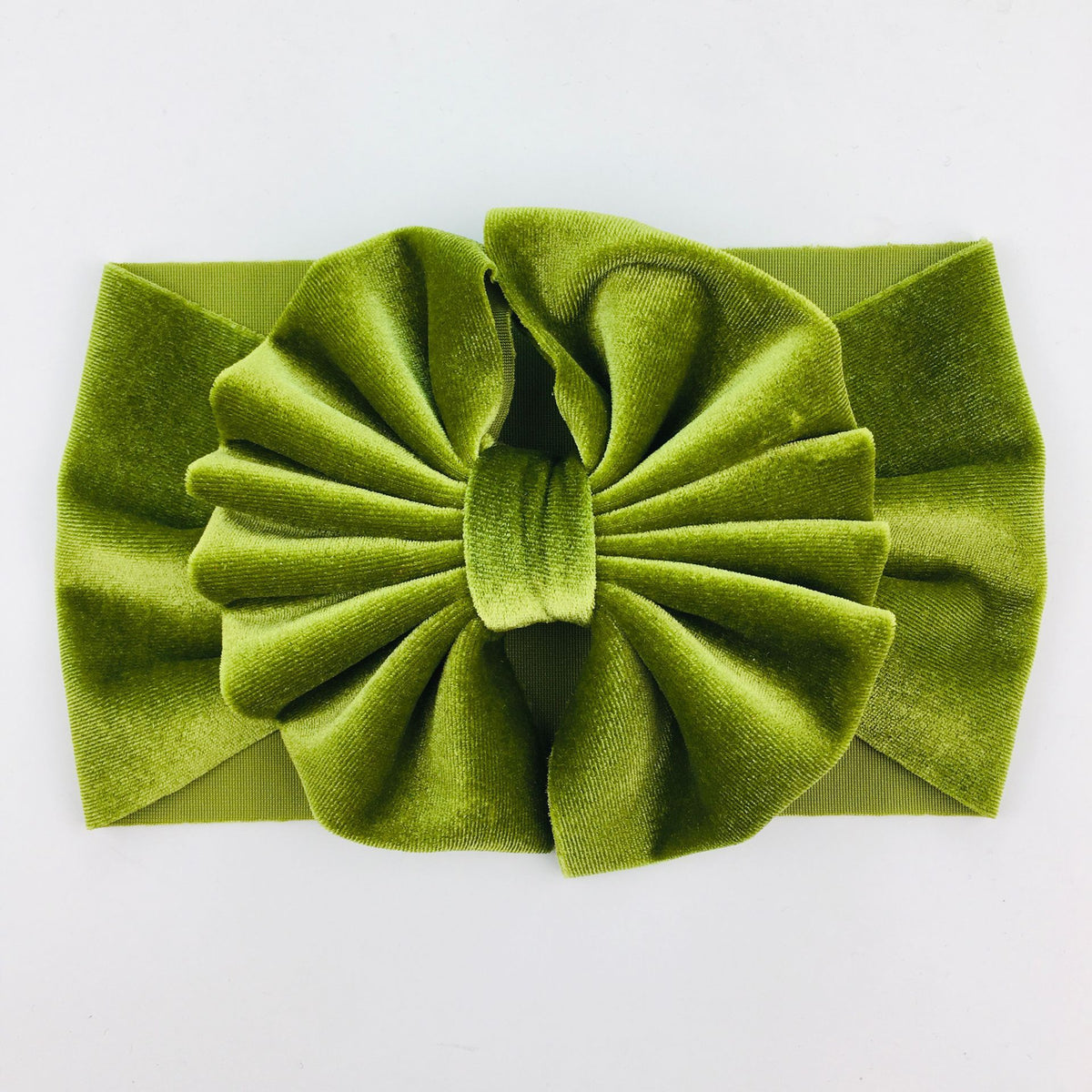 Headband Oversized Gold Velvet Bow
