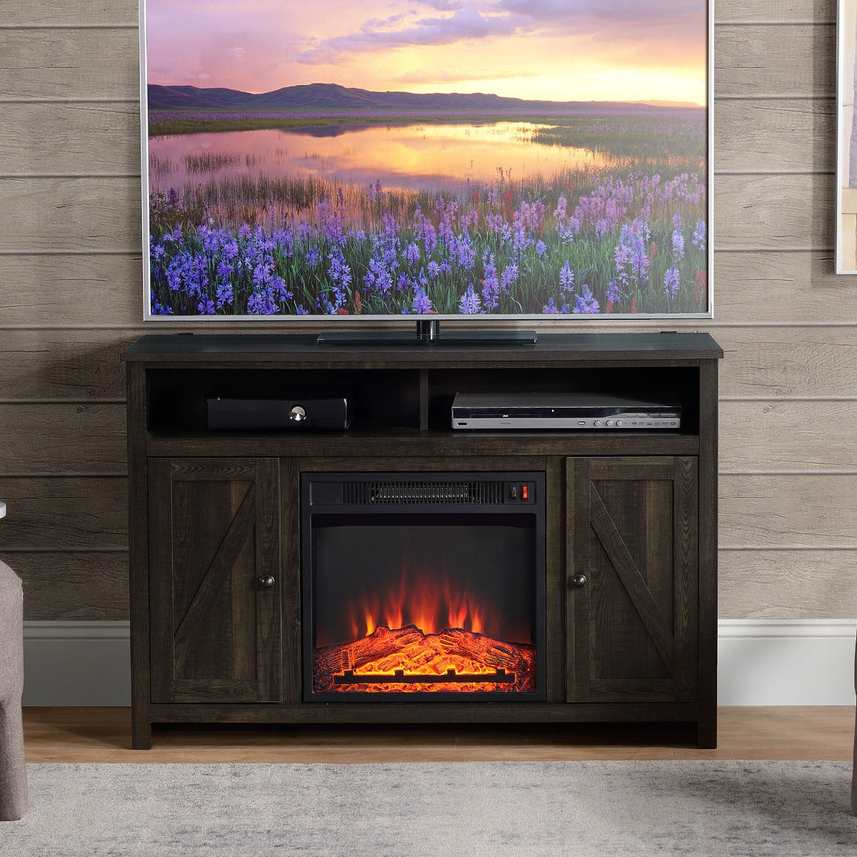Electric Fireplace TV Stand for TV's up to 50" Flat Screen