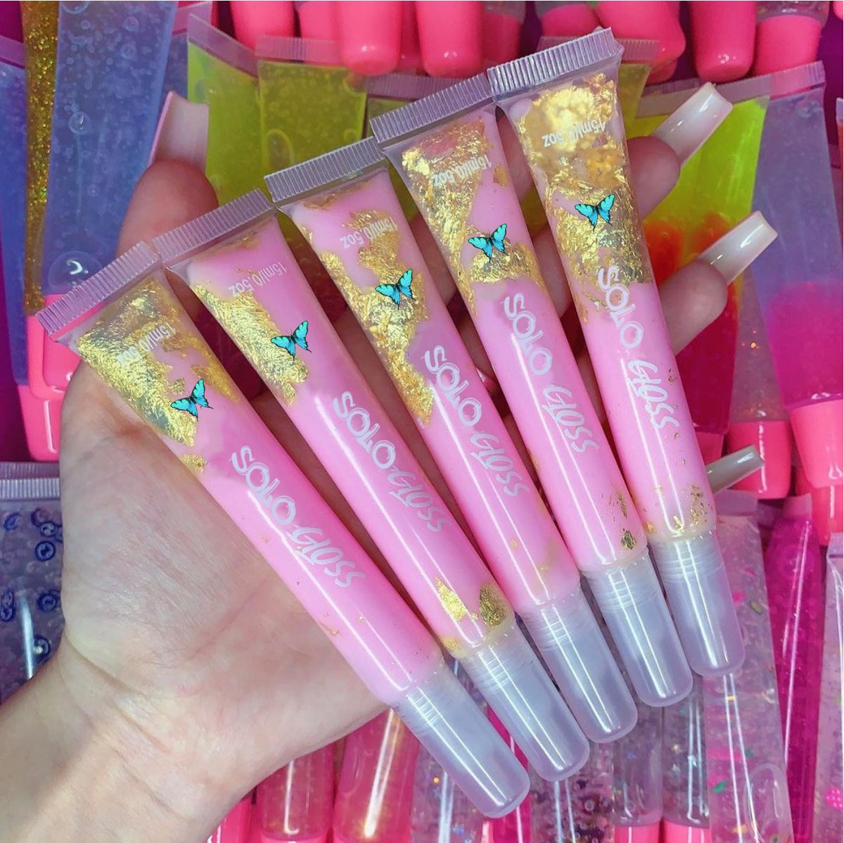 Children's Stage Makeup Cosmetics Transparent Tube Lip Glaze