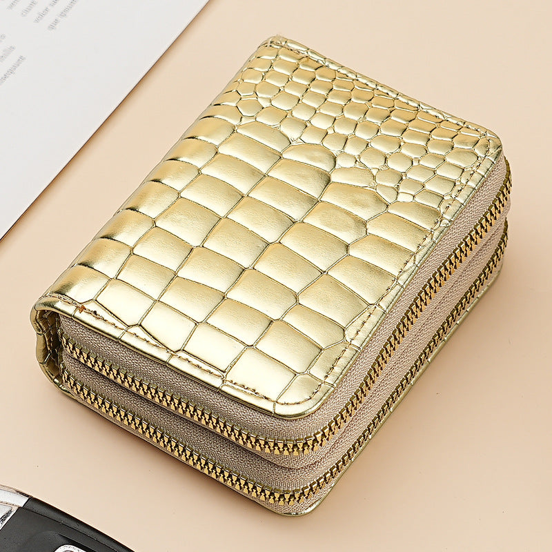 Large Capacity Card Sleeve Zipper Coin Purse For Women