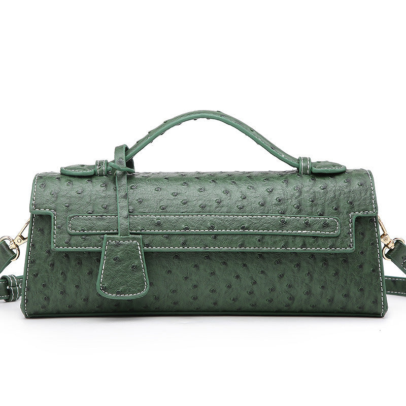 Cute Ostrich Grain Crossbody Shoulder Bag