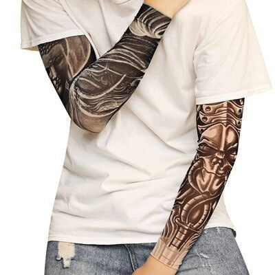 Flower Arm Tattoo Oversleeve Seamless Outdoor Riding Tattoo Sun Protection Oversleeve Cycling Tattoo Oversleeve
