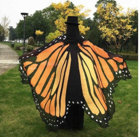 Peacock Feather Halloween Cape Chiffon Peacock Cape