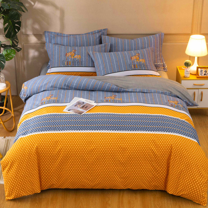 Cotton Winter Linen Quilt Cover Bedding Set