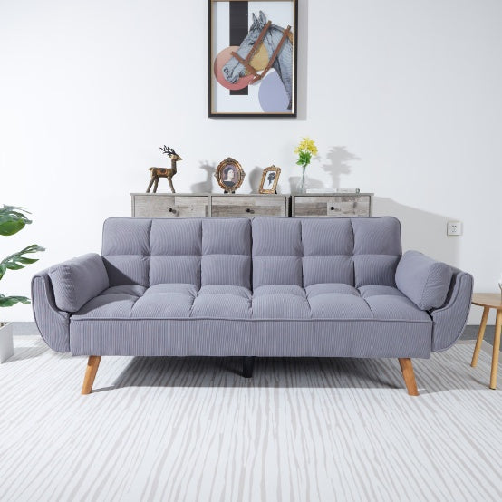 2064 Corduroy Sofa Sofa Bed-Smoke Gray