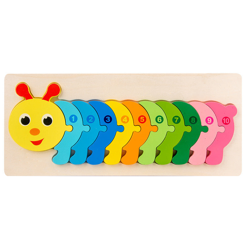 3-Year-Old Children's Three-Dimensional Puzzle Cartoon 3D Buckle