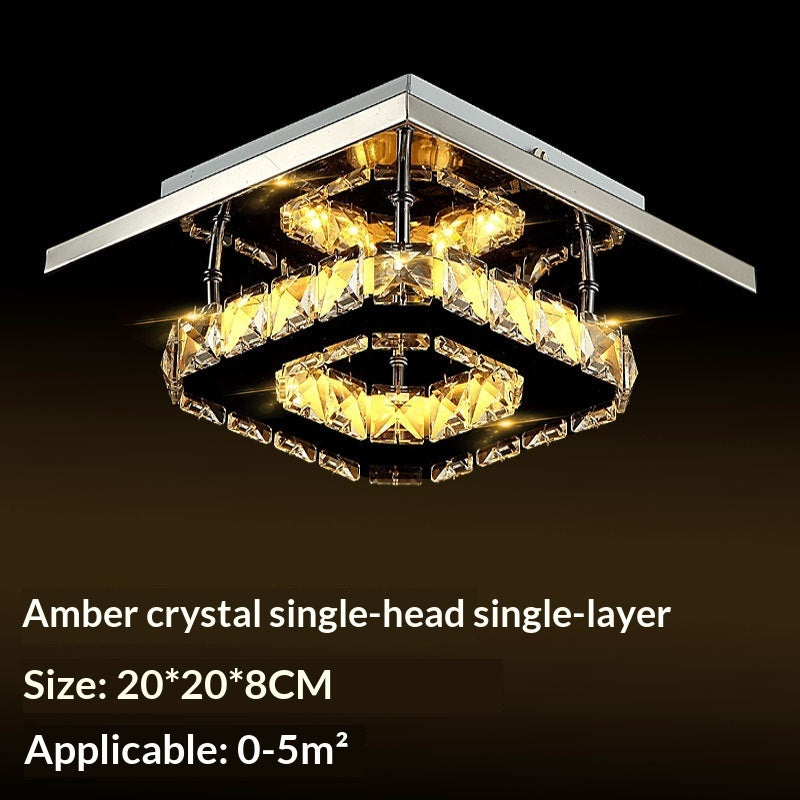 Modern Minimalist LED Crystal Ceiling Light