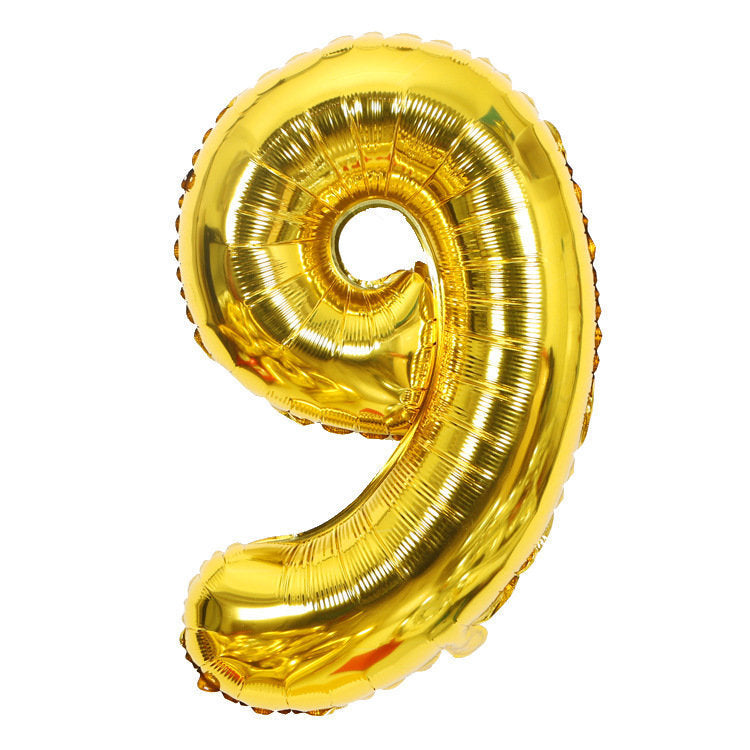 32-inch Digital Balloon Birthday Party Wedding Wedding Decoration Layout Floating Empty Aluminum Film Balloon