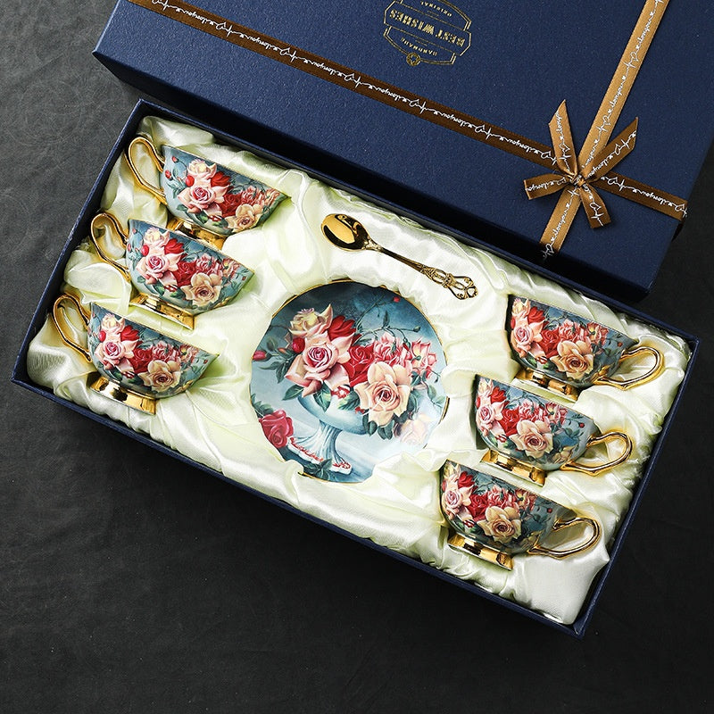 Exquisite Coffee Cup European Light Luxury Tea Set