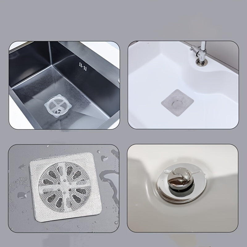 Floor Drain Sticker, Bathroom Hair Filter, Toilet Sewer Debris Filter, Anti-blockage, Screen Repair Self-adhesive Net, Super Practical