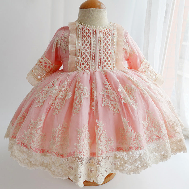 High-End Children's Clothing Girls  Princess Luxury Three-Piece Dress