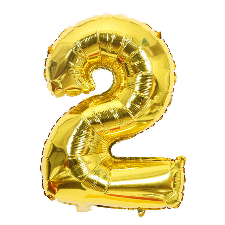 32-inch Digital Balloon Birthday Party Wedding Wedding Decoration Layout Floating Empty Aluminum Film Balloon