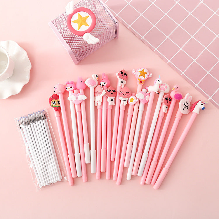 Korean  Girl Heart Stationery Gift Bag Set Creative Boys And Girls Cartoon Gel Pen Prize