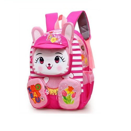 Cute Cartoon Image Of Bunny With Backpack