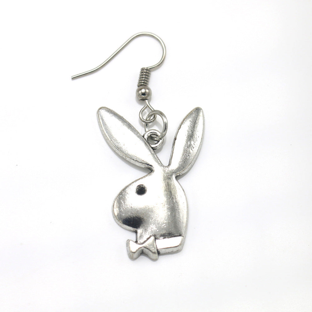 Alloy Silver Rabbit Earrings