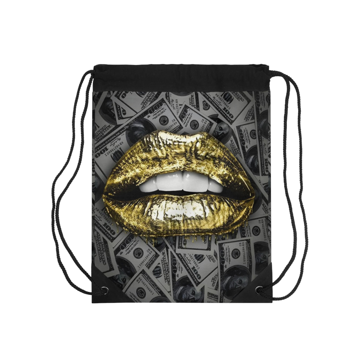 Money Lip Travel Drawstring Bag