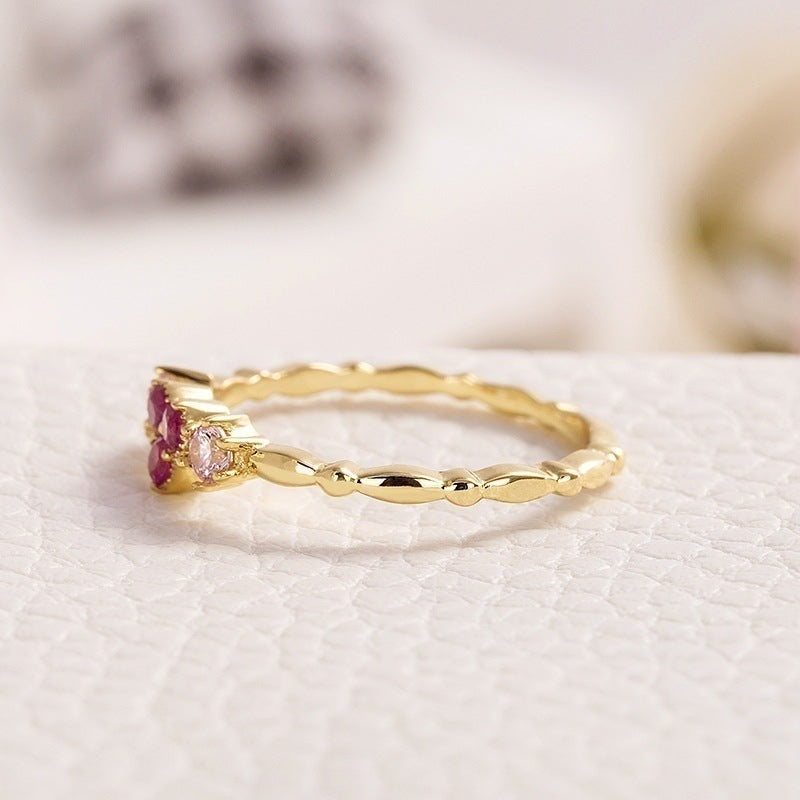 Crown Heart Diamond Ring