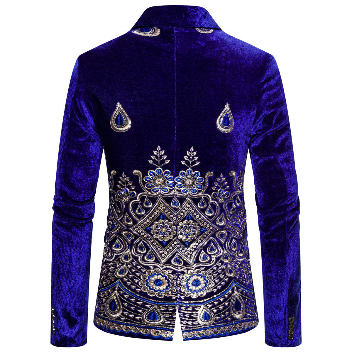 Ethnic Print Single-Breasted Leisure Suits For Men Costume