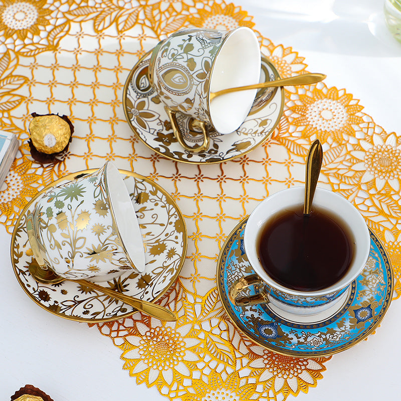 European-Style Bone China Coffee Set British Afternoon Tea Cup Simple Household