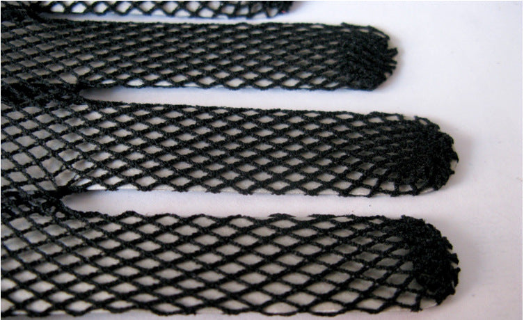 1 Pair Knitted Stretch Mesh Gloves