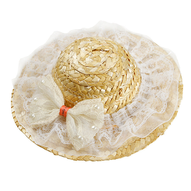 Straw Hat Pet Shade for Cats and Dogs