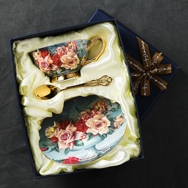 Exquisite Coffee Cup European Light Luxury Tea Set