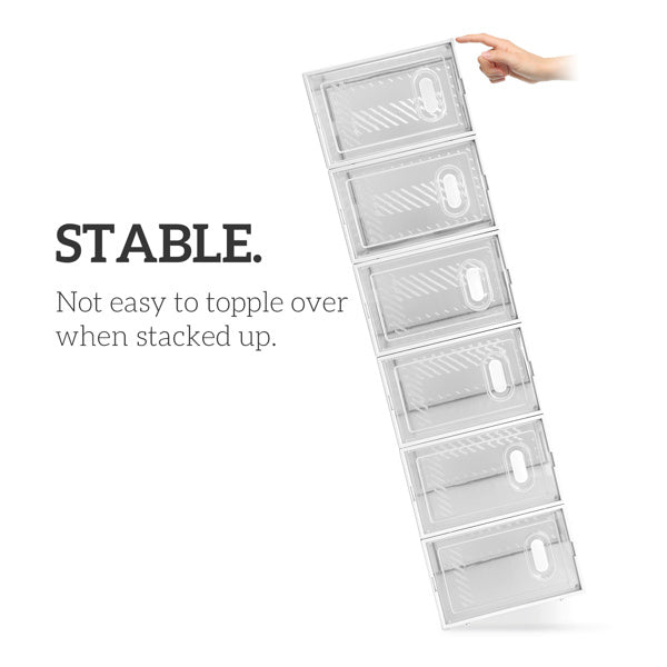 12pcs White Shoe Box Plastic