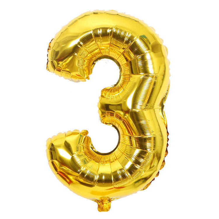 32-inch Digital Balloon Birthday Party Wedding Wedding Decoration Layout Floating Empty Aluminum Film Balloon