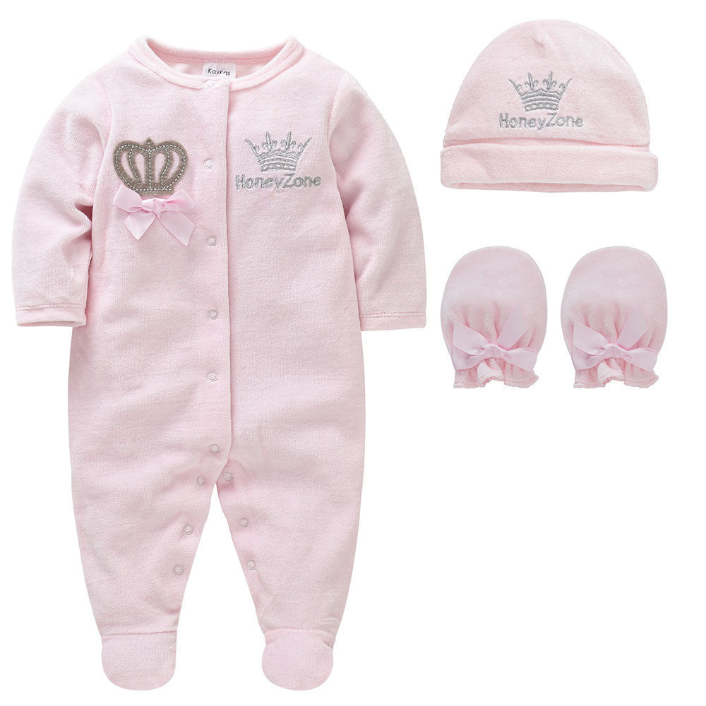 New Baby Velvet Romper