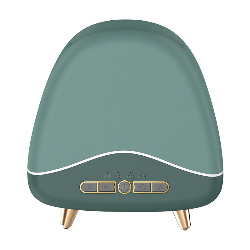 Ultrasonic Flame Aroma Diffuser Wood Grain Household Humidifier