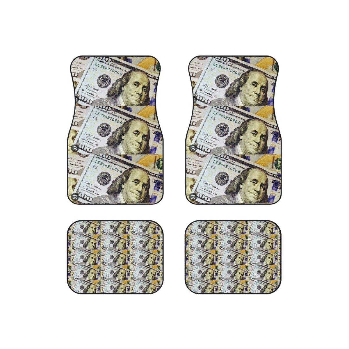Money Bill Car Mats (Set of 4)