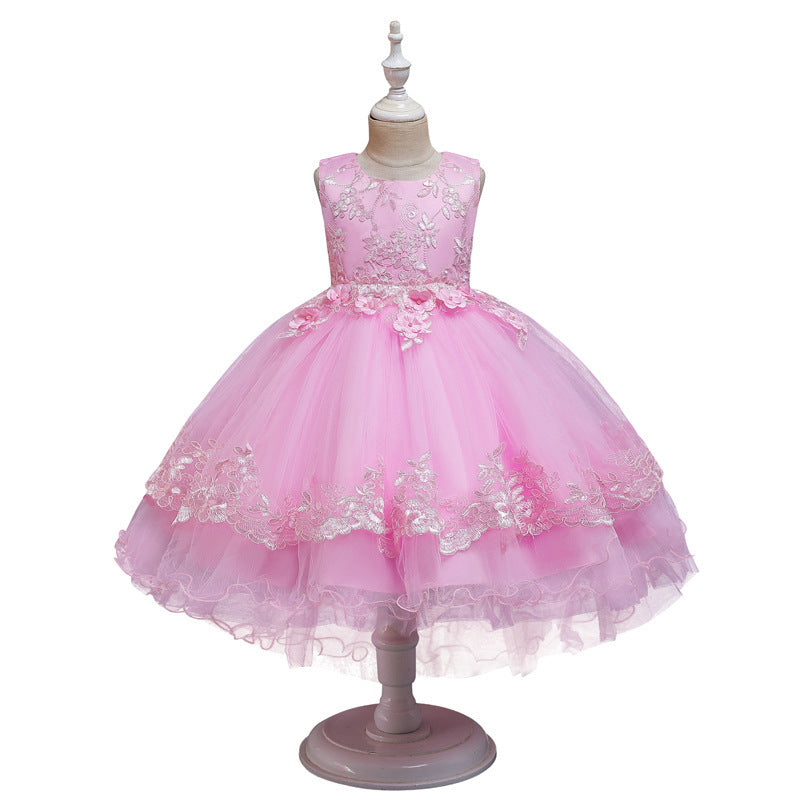 Children's Wedding Embroidered Dress Girls