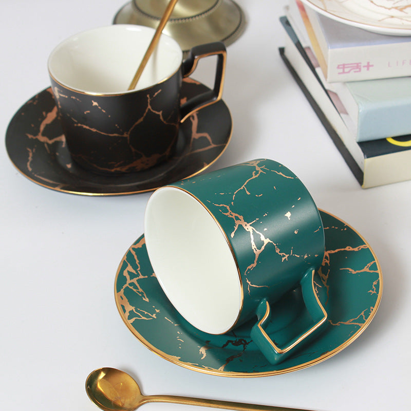 Bone China Cup and Saucer Practical Gift Set European Ceramic Coffee Cup and Milk Cup