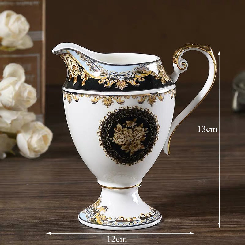 European Style Small Luxury Bone China Coffee Cup Saucer British Court