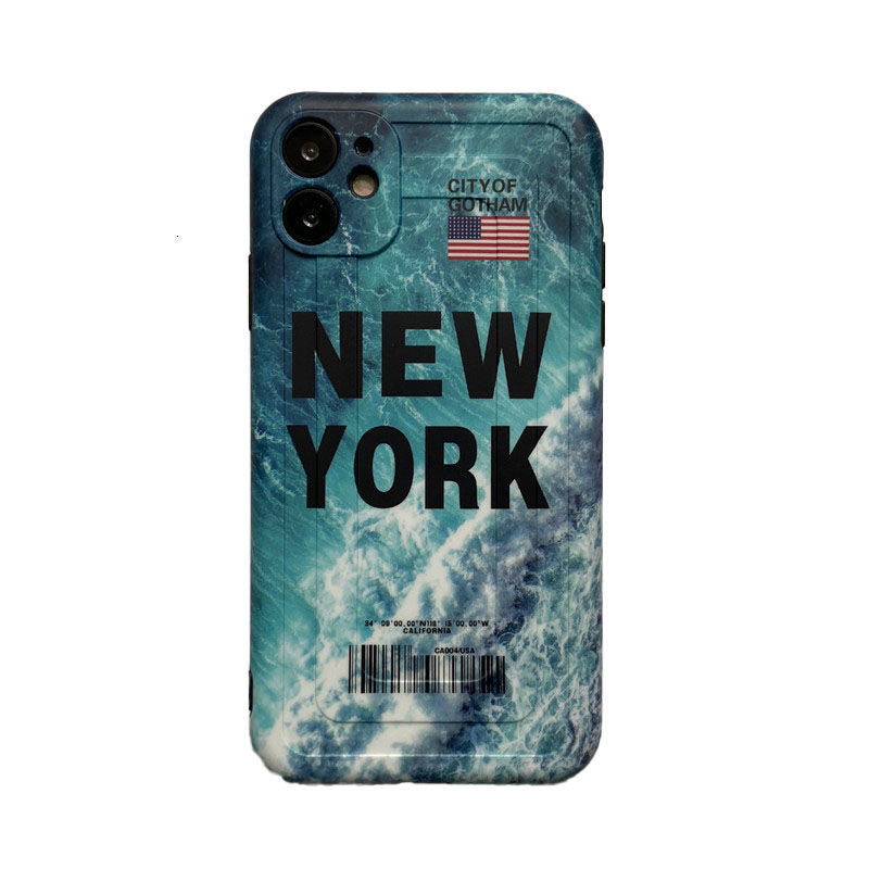 Luxe New York Los Angeles Reizen Label Stad Landschap Case